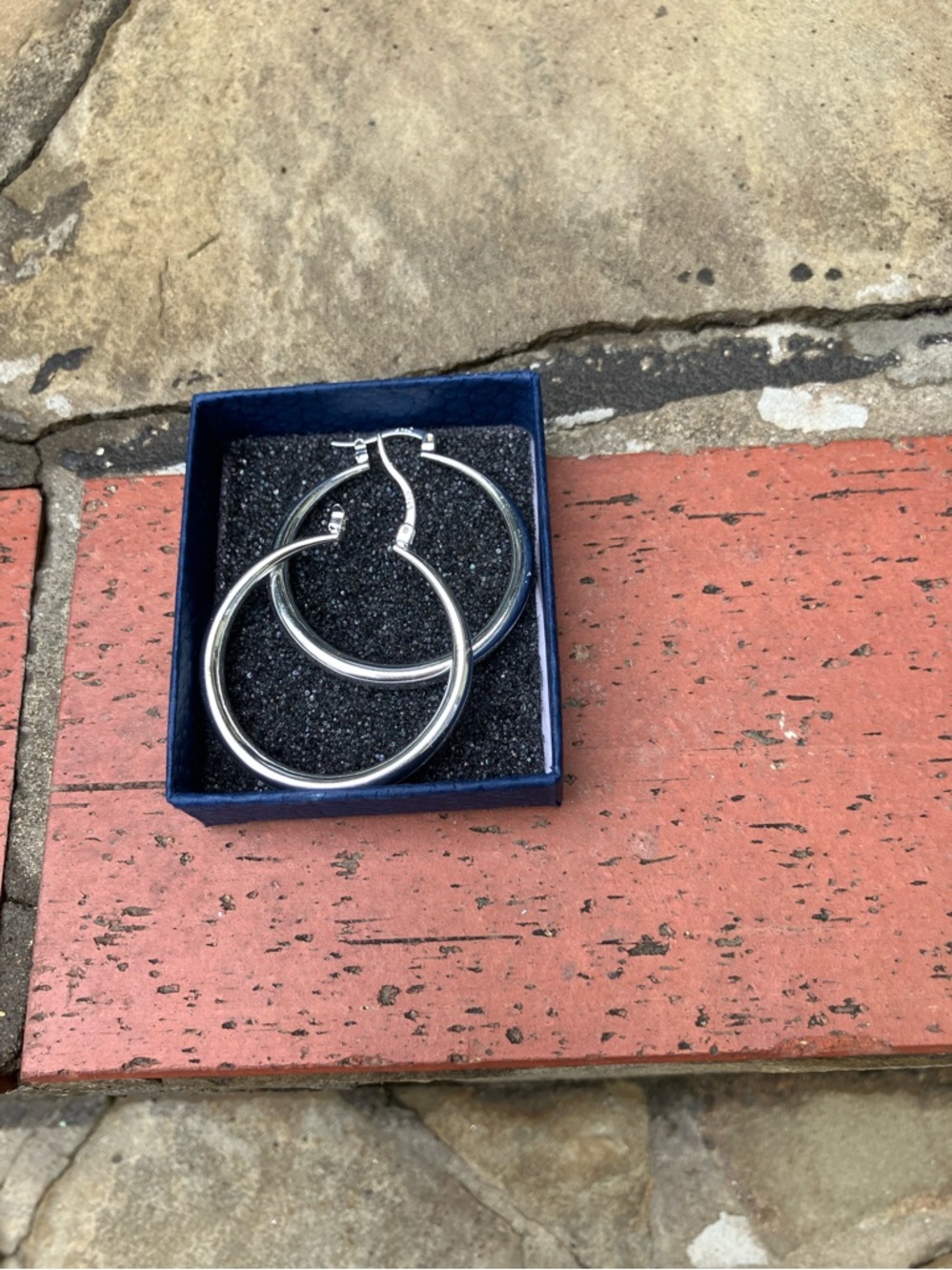 Silver hoops mark 925